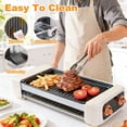 thumbnail image 6 of Multifunctional 3-in-1 Electric Hot Dog Roller Machine Non-Stick Sausage Grill Griddle Smokeless BBQ with 3 Temperature Settings & Overheat Protection for Home Dorm RV Party, 6 of 6