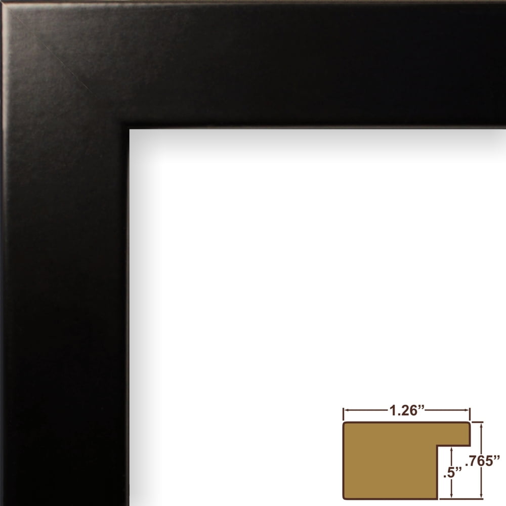 17" Custom Sizes 1" Contemporary Black Picture Frame Craig Frames 1WB3BK