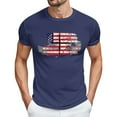 thumbnail image 4 of Tops para hombre, blusas y camisas de cuello redondo y manga corta para hombre Tops estampados de manga corta para el Día de la Independencia para hombre Tops/camisas de cuello redondo y manga corta p, 4 of 6