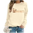 thumbnail image 2 of WEAIXIMIUNG Sweatshirts pour Femmes Enseignants Mode Décontractée Couleur Unie Manches Longues Imprimé Lettre Col Rond Hoodie, 2 of 5