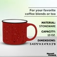 thumbnail image 4 of Ceramic Campfire Mug 13 oz. Set of 10, Bulk Pack - Speckled Camping Tea Cups - Red, 4 of 5