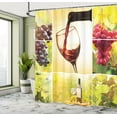 thumbnail image 5 of Ambesonne Wine Shower Curtain, Vineyard Grape Harvest, 69"Wx70"L, Green Red, 5 of 5