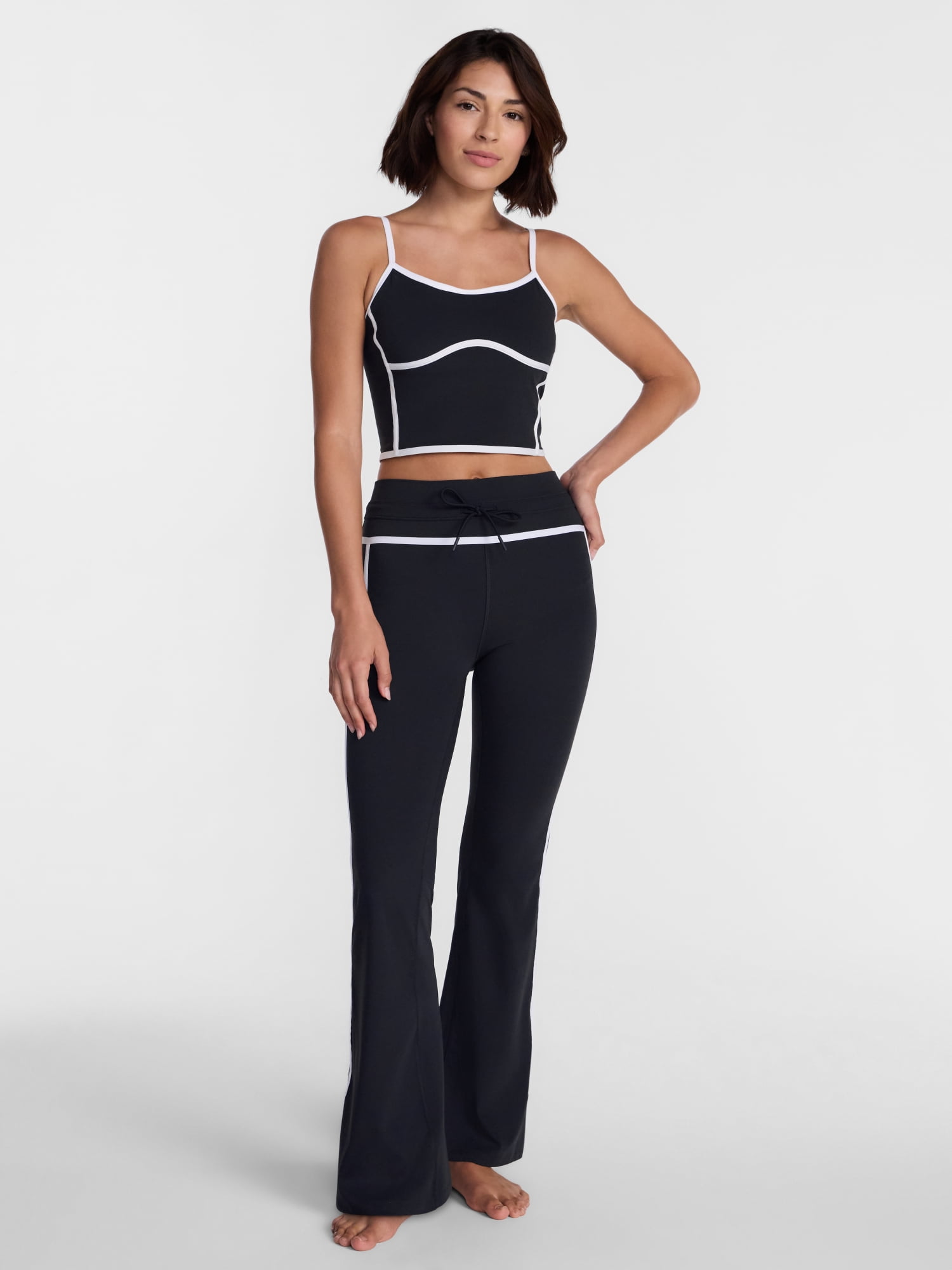 Avia Women's and Women's Plus Rib SoftSculpt Flare Pant, Sizes XS-4X