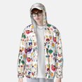 thumbnail image 2 of Kdxio Alpaca Flower Print Women Men Sun Protection UPF 50+ Jackets Zip Up Long Sleeve Hoodie Hiking Lightweight with Pockets, 2 of 7