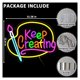 thumbnail image 4 of Letrero De Neón "Keep Creating" Con Atenuación USB Para Estudio, Dibujo, Sala De Dibujo, Arte, Aula, Pintura, Fiesta, Decoración Del Hogar, 38x32cm, 4 of 6