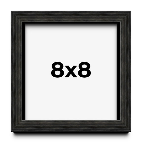 8x8 Shadow Box Black Rustic Barnwood Display Frame  | 1.125 Inch Deep | 0.875 Inch Moulding Width |
