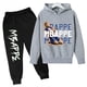 thumbnail image 4 of Conjunto de sudadera y pantalones con estampado de Mbappé para niños, primavera y otoño, ropa deportiva de 2 piezas para niños y niñas, ropa para niños, 4 of 5