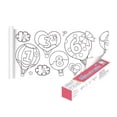 thumbnail image 1 of 2025 Children's Drawing Roll 118x118 Inch Large Pasteable Coloring Paper Roll Art Paint DIY Filling Picture Table Educational Toy for Toddlers Kids, 1 of 3