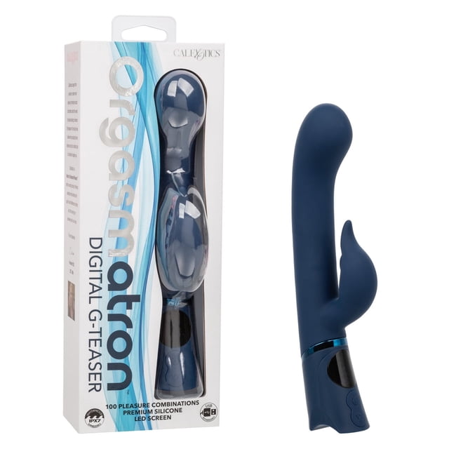 CalExotics Orgasmatron LED Screen Digital G-Teaser G-Spot Vibrator, Blue
