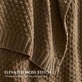 thumbnail image 5 of EVERGRACE Chunky Chenille Knit Throw Blanket for Couch, Soft Luxurious Moss Stitch Blankets for Bed, Cozy Decorative Farmhouse Knitted Throws for Sofa, Camel Brown, 60" x 80", 5 of 8