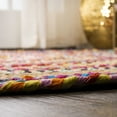 thumbnail image 5 of JONATHAN Y ANSA 6' Round Area Rug, Isla Boho Braided Rag & Jute - Multi/Natural, RNF105A-6R, 5 of 7