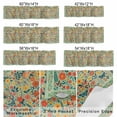 thumbnail image 3 of Spring Floral Window Valance for Kitchen, Yellow Orange Flower Daisy Leaf Vintage Plant Green Rod Pocket Short Curtain for Small Windows, Light Filtering Decorative Valance, 54 x 18 Inch, 3 of 9
