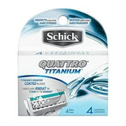 5 Pk Schick Quattro 4 Titanium Coated Blades +1 Edging Blade 4 Cartridges refill
