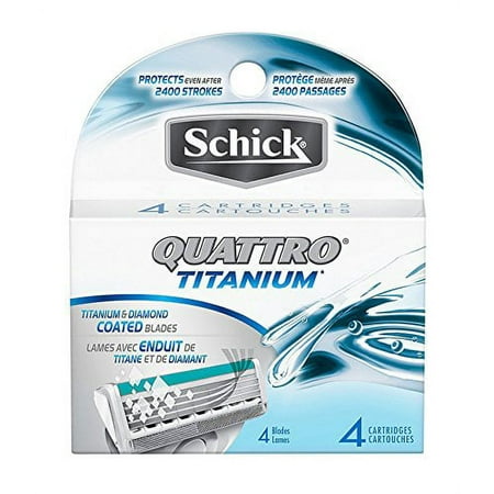 5 Pk Schick Quattro 4 Titanium Coated Blades +1 Edging Blade 4 Cartridges refill