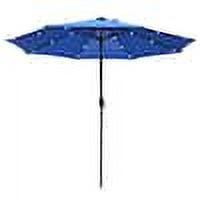 Abble 84" Blue Octagon Market Patio Umbrellas, Adjustable Tilt