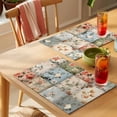 thumbnail image 4 of Spring Floral Placemats Set of 1, Patchwork Style Flower Non-Slip Place Mats Washable Table Mats for Kitchen Dining Table Decorations Indoor/Outdoor, 4 of 9
