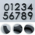 thumbnail image 2 of Adhesive Glossy 3D House Number Door Plate Sign Outdoor Hotel Room Number Black, 2 of 6