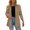 Khaki, variant on Vedolay Womens Blazer Suit Open Front Long Sleeve Fitted Ruffle Casual Office Jacket,Black M