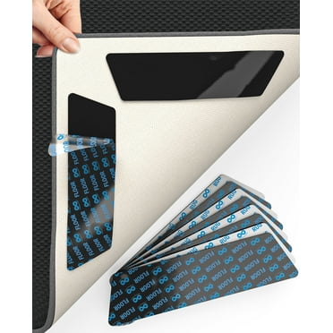 Everlasting Comfort 8-Pack Rug Grippers - Reusable Non-Slip Pads for Hardwood, Tile, & Vinyl Floors, Stops Curling & Sliding