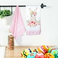 thumbnail image 5 of Easter Kitchen Towels 2 Pack Bunny Happy Easter Dish Towels 18x26 Inch Pink Hand Drying Tea Towel for Spring Holiday Cooking Baking Cleaning (Bunny, 5 of 6