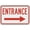 Warning Sign 5, variant on Entrance (Left Arrow) Sign 8"x12" - Aluminum Tin Warning for Home Outdoor Garden, Durable Directional Decor