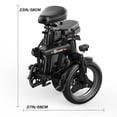 thumbnail image 5 of Electric Bike for Adults Teens, 749W Peak Folding Ebike, 25MPH & 25 Miles Range, 14" Commuting Ebike with Dual Suspension & Dual Brake, 3-Speed Modes, Portable Electric Mini Bike,UL2849, 5 of 7
