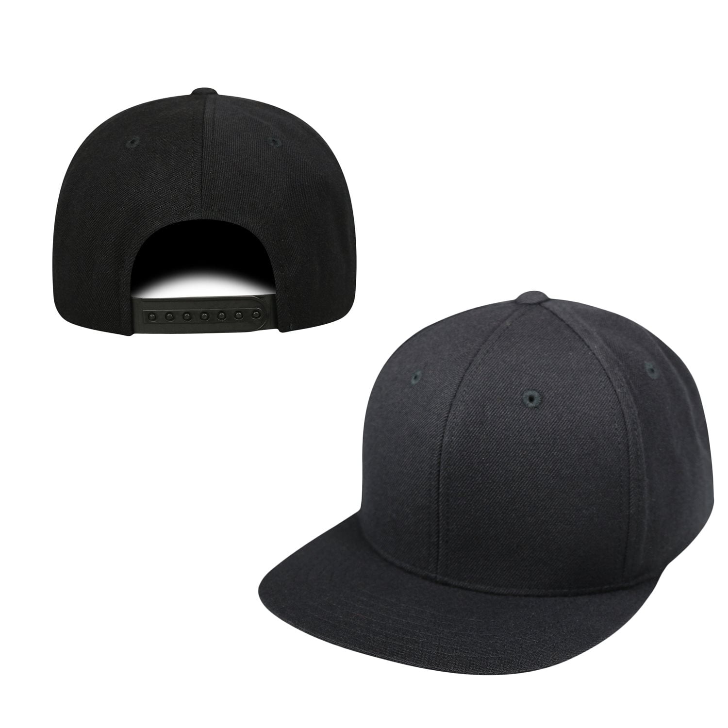 Black Official Adjustable Tow Snap Hat Cap Flat Bill By Top Of The World Walmart Com