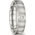 thumbnail image 5 of Stainless Steel Brushed With Cz Half Round 5.5mm Band (Size 11) Made In China sr506-11, 5 of 5