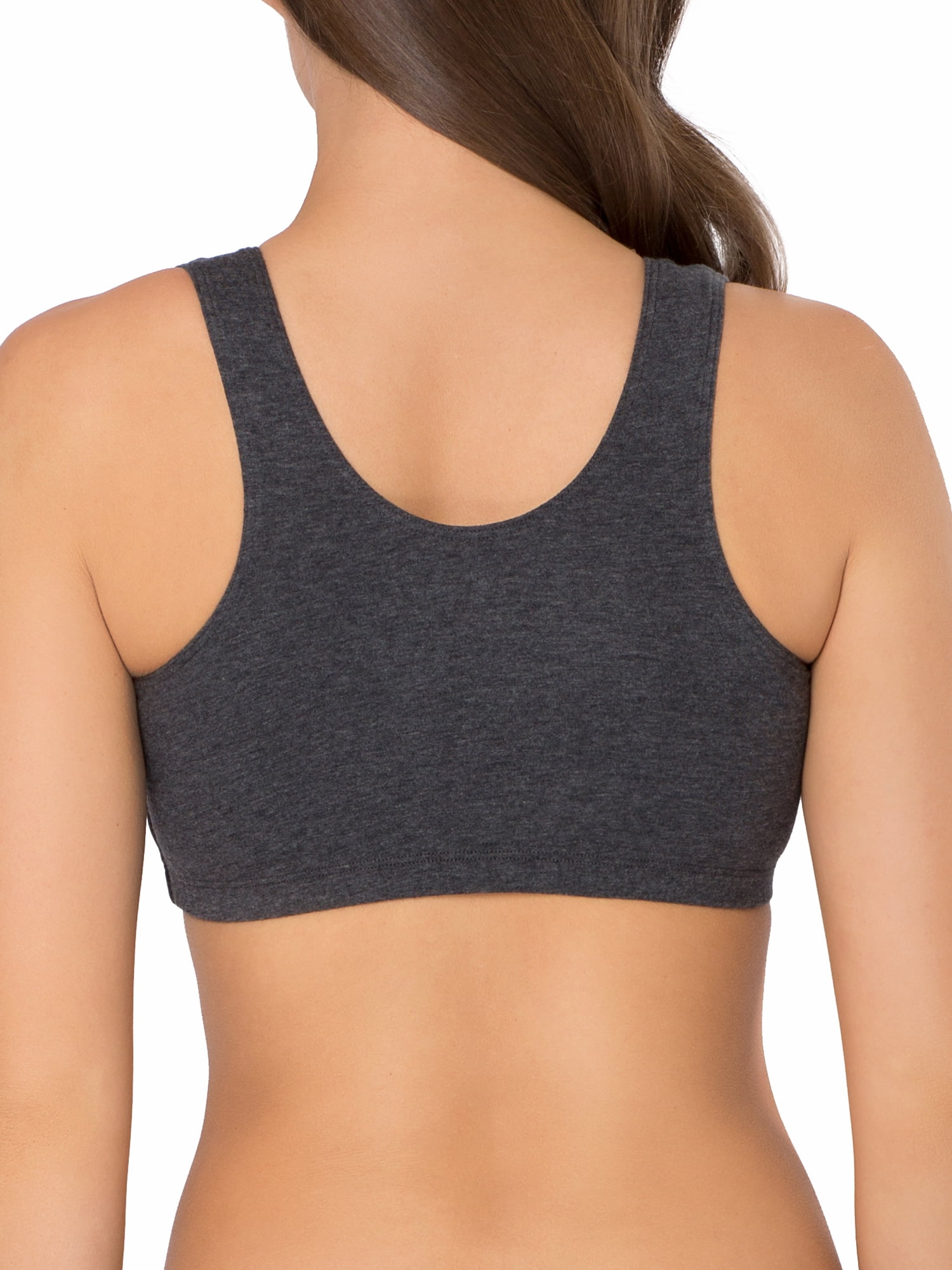 Fruit of the Loom Women's Tank Style Cotton Sports Bra, 3-Pack, Style-9012