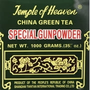Temple of Heaven China Green Tea Special Gunpowder 1 Kilo Guaranteed Authenticity, 2.2 Pound (Pack of 1)