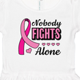 thumbnail image 4 of Inktastic Breast Cancer Awareness Nobody Fights Alone Pink Ribbon Girls Toddler Dress, 4 of 5