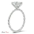 thumbnail image 5 of 2 ct Heart Cut Genuine Cultured Diamond VS1-VS2 J-K 14K White Gold Solitaire Promise Wedding Statement Engagement Designer Ring size 9.5, 5 of 7