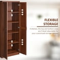 thumbnail image 5 of Wooden Sideboards HOMCOM 63" 2-Door Kitchen Pantry, Freestanding Storage Cabinet with 5-tier Shelving and 2 Adjustable Shelves for Dining Room, Brown,Sideboards With Storage, 5 of 10