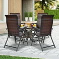 thumbnail image 3 of Giantex Rattan Reclining Folding Chair , Wicker Portable Chair w/5-Position Adjustable High Backrest & Widen Armrest, 1, 3 of 8