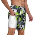 thumbnail image 3 of Balery Football Mens Swim Trunks Swim Shorts for Men Quick Dry Inseam Beach Shorts with Compression Liner Pocket-Large, 3 of 9