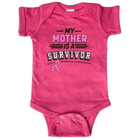 

Inktastic My Mother is a Survivor Breast Cancer Awareness Gift Baby Boy or Baby Girl Bodysuit