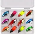 thumbnail image 4 of Naiovety Cuchara Spinners Señuelo de pesca Spinnerbait Portable Oceans Boat Cebo artificial duro con caja Agua dulce Agua salada Pescar A, 4 of 6