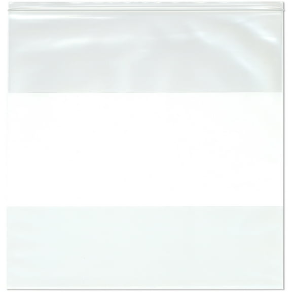 Plymor 24" x 24" (Pack of 50), 4 Mil Heavy Duty White-Block Zipper Reclosable Plastic Bags