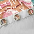 thumbnail image 4 of Manfei Kawaii Gingerbread House Curtains Pack of 2 (42x84 Each), Christmas Snowman Curtains Blackout,Pink White Brown Bedroom Curtains For Girls Kids,Breathable Home Decor, 4 of 6