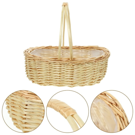Wicker Woven Basket Decorative Flower Holder Multipurpose Woven Floral Basket