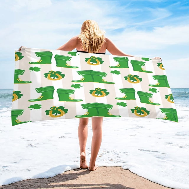 Dvkptbk Beach Towel Microfiber Beach Towel Super Lightweight Colorful Bath Towel Sandproof Beach Blanket Multi-Purpose Towel for Travel Swimming Pool 30X60 Inch Beach Essentials