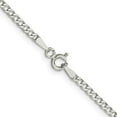 thumbnail image 2 of Auriga 925 Sterling Silver 2.3 mm Beveled Curb Chain Necklace for Women 16", 2 of 6