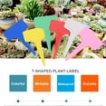 thumbnail image 3 of Amdohai 100 Pcs Plant Labels Colorful T-Type Tags Garden Markers Plastic-Reusable Waterproof, 3 of 9