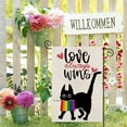 thumbnail image 5 of Pride Rainbow Garden Love Always Wins Black Cat Vertical Double Sided Gay LGBT Lesbian Transgender Pansexual Flag Farmhouse Yard Outdoor Decorations 12.5 x 18 Inch, 5 of 5