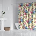 thumbnail image 2 of Pioneer Flower Floral Print Pattern Shower Curtain 84"x72" ,Bathroom Decorative Shower Curtains Set with 12 Hooks,Modern Waterproof Washable Shower Curtain, 2 of 6