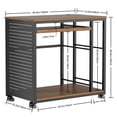 thumbnail image 5 of VOXIVEE 3D Printer Stand with Filament Storage Workbench, Large 3-Tier 3D Printer Table with Power Outlet & Leveling Casters, Heavy Duty Rolling Printer Desk with Pegboard for Workshop/Office/Studio, 5 of 9
