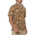 thumbnail image 4 of INSPIRE CHIC Men's Leopard Print Short Sleeve Vintage Animal Cheetah Print Shirt S Tiger Print, 4 of 7