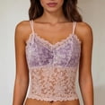 thumbnail image 2 of ChoXxx Women's Lace Backless Camisole Removable Padding Braless Strap Casual Pink M, 2 of 7