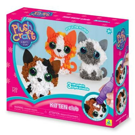 Make Animal Crafts - PlushCraft Kitten Pack: Create an Animal Friend Kit