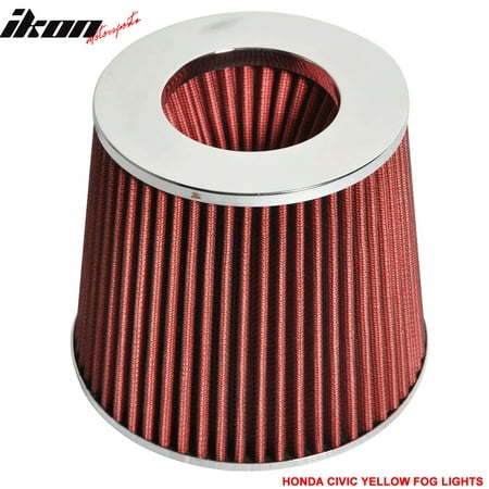 fit 3.5 inch race performance cold air intake filter kn red 88-01 acura